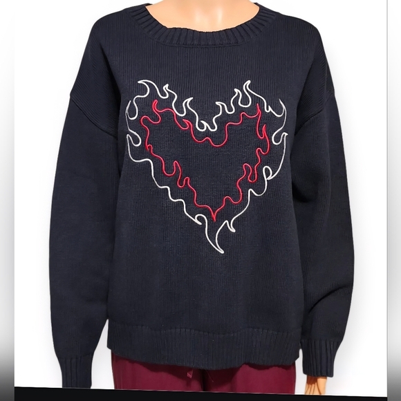 Blue Blush Textured Knit Sweater - Picture 5 of 8